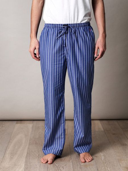 Polo Ralph Lauren Striped Pyjama Bottoms in Blue for Men (sky) | Lyst