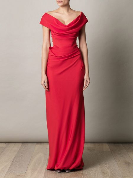 Vivienne Westwood Gold Label Cocotte Georgette Drape Dress in Red | Lyst