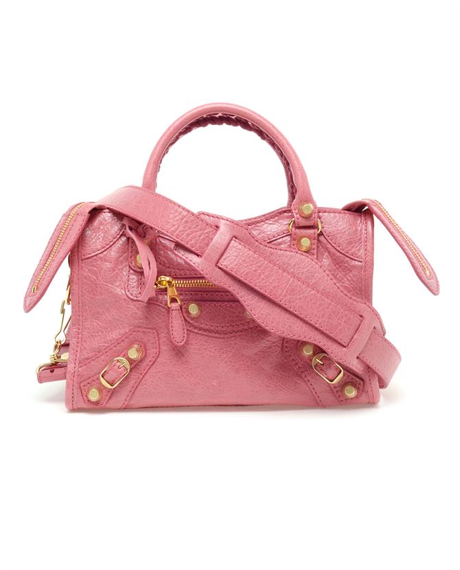 Balenciaga City Mini Leather Handbag in Pink | Lyst