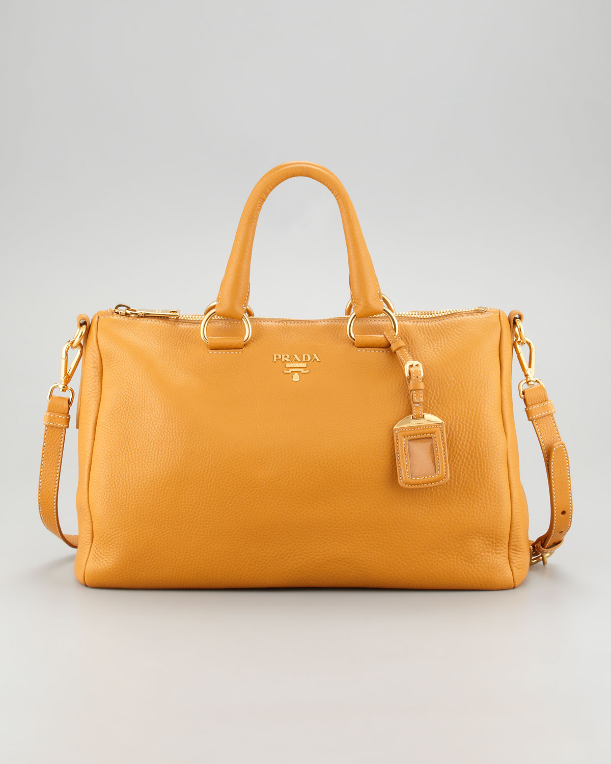 Lyst Prada Vitello Daino Eastwest Tote Bag in Yellow