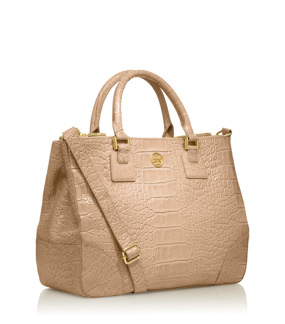 tory burch carson croc embossed convertible bag