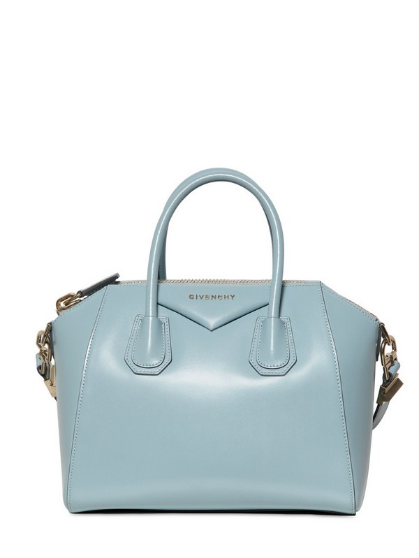 Givenchy Small Antigona Shiny Smooth Leather Bag in Blue | Lyst