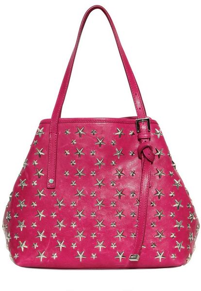 Jimmy Choo Small Sasha Leather Shoulder Bag in Pink (fuchsia) | Lyst