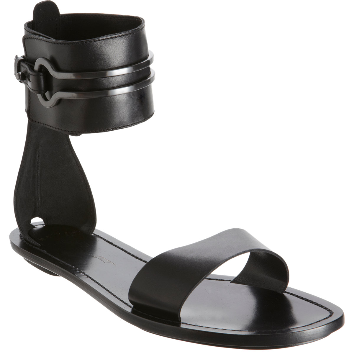 Maiyet Ankle Cuff Sandal in Black (gunmetal) | Lyst