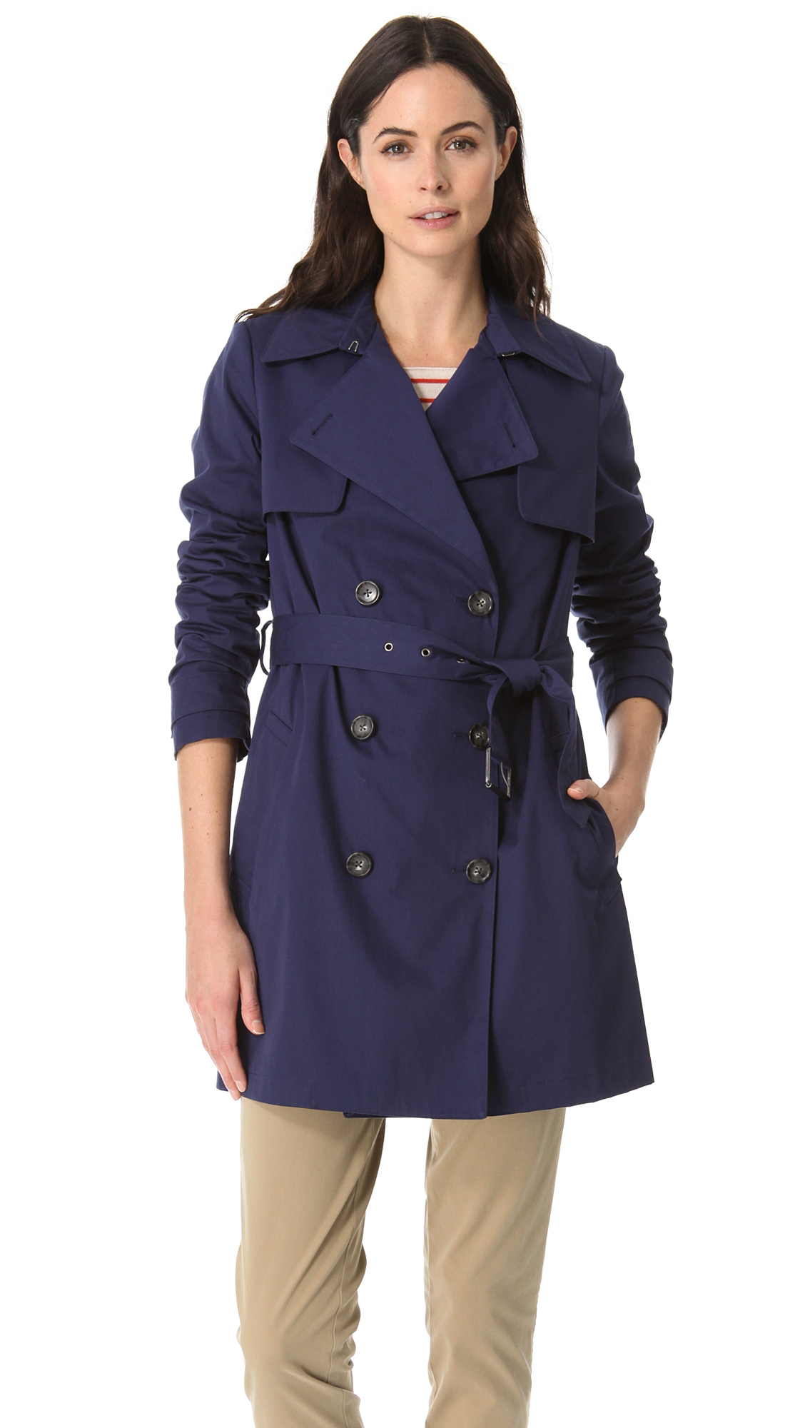 Lyst - Vince Trench Coat in Blue