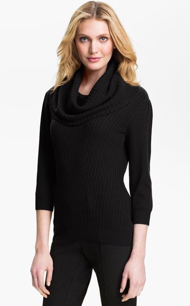 Classiques Entier Cowl Neck Cashmere Sweater in Black | Lyst