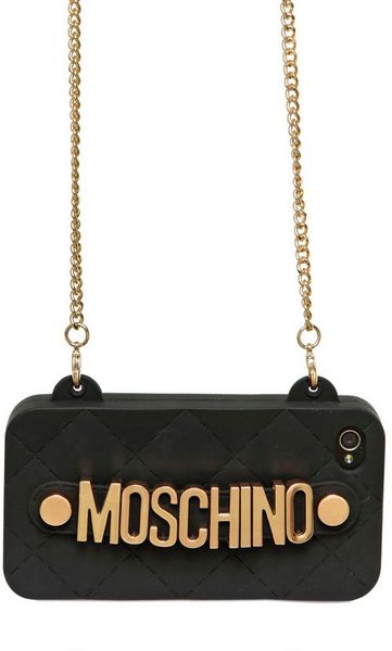 Moschino Chained Logo Iphone Case in Black | Lyst