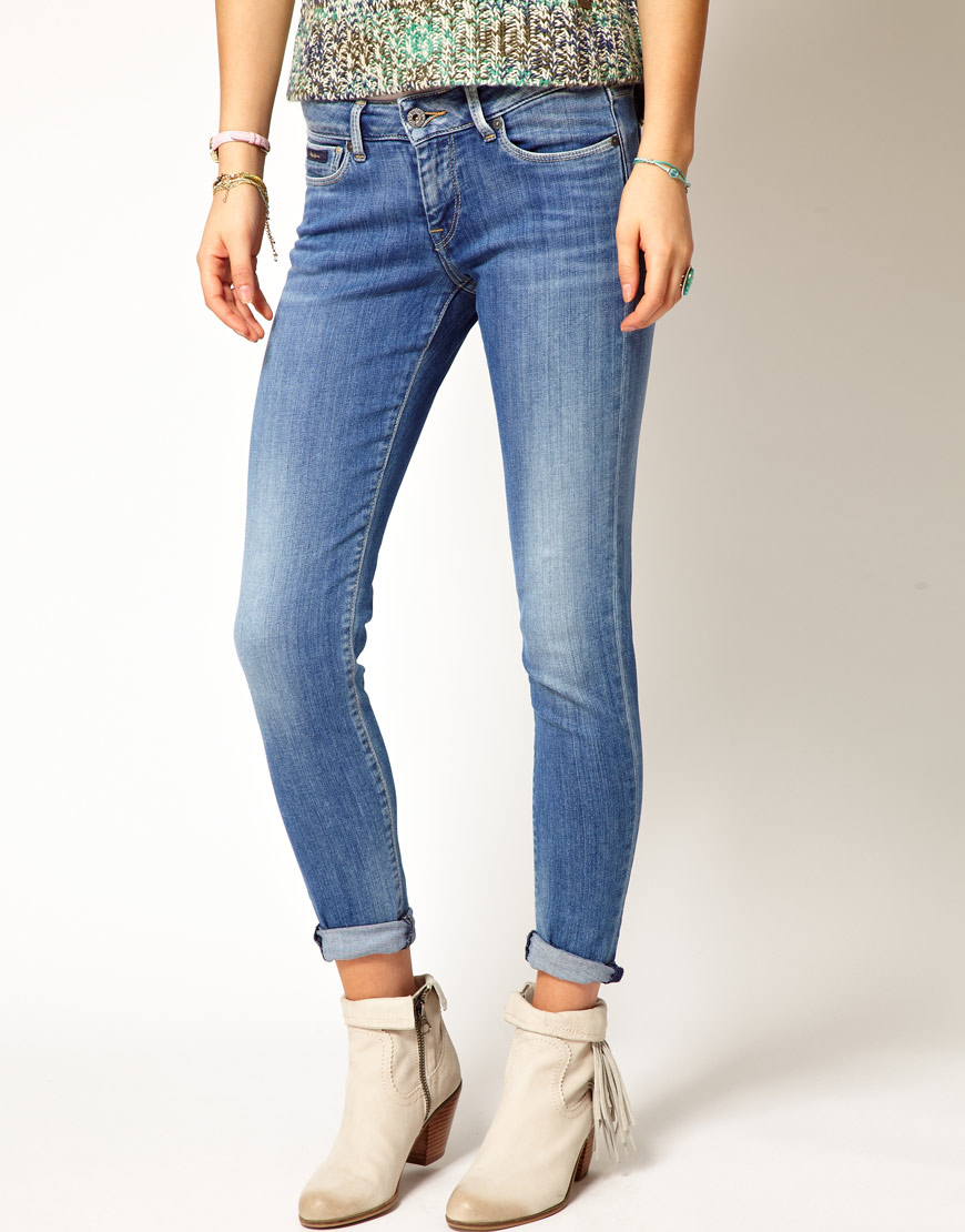 Pepe jeans Soho Skinny Jeans in Blue | Lyst