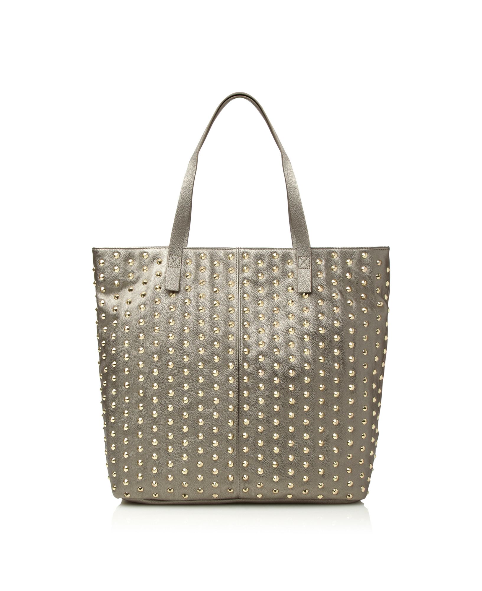 Steve Madden All Over Studded Shopper Bag in Gray (pewter) | Lyst