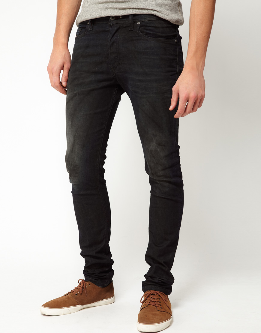 diesel black jeans mens