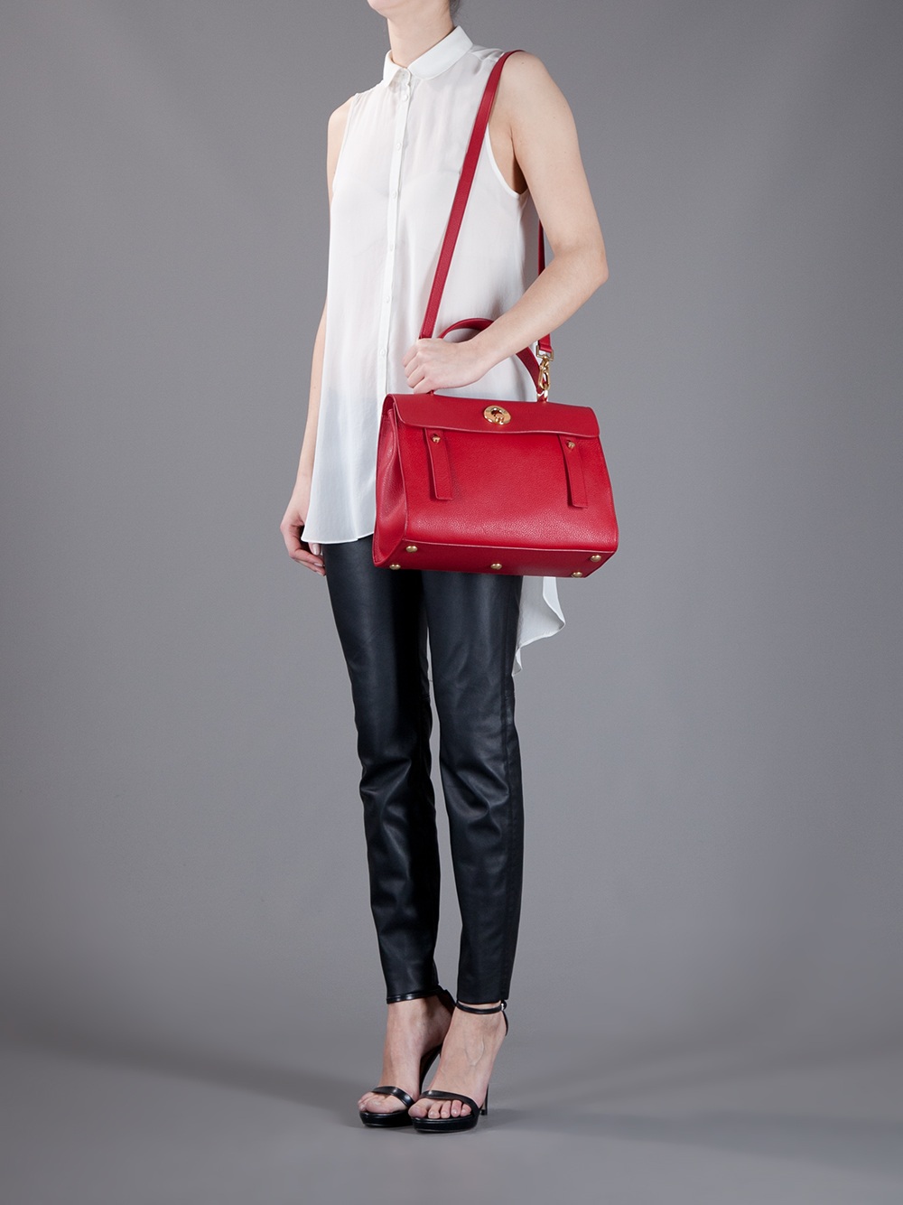 Saint laurent Muse Two Tote in Red | Lyst