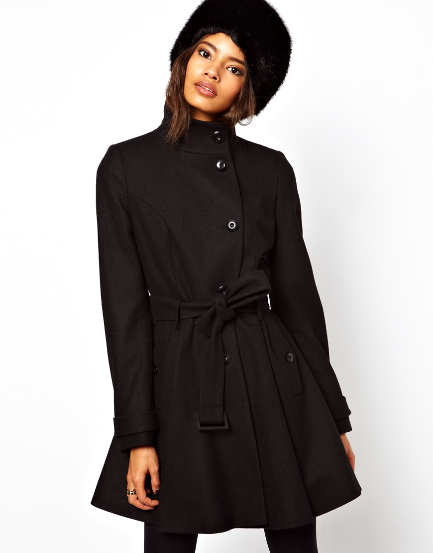 fit and flare coat asos