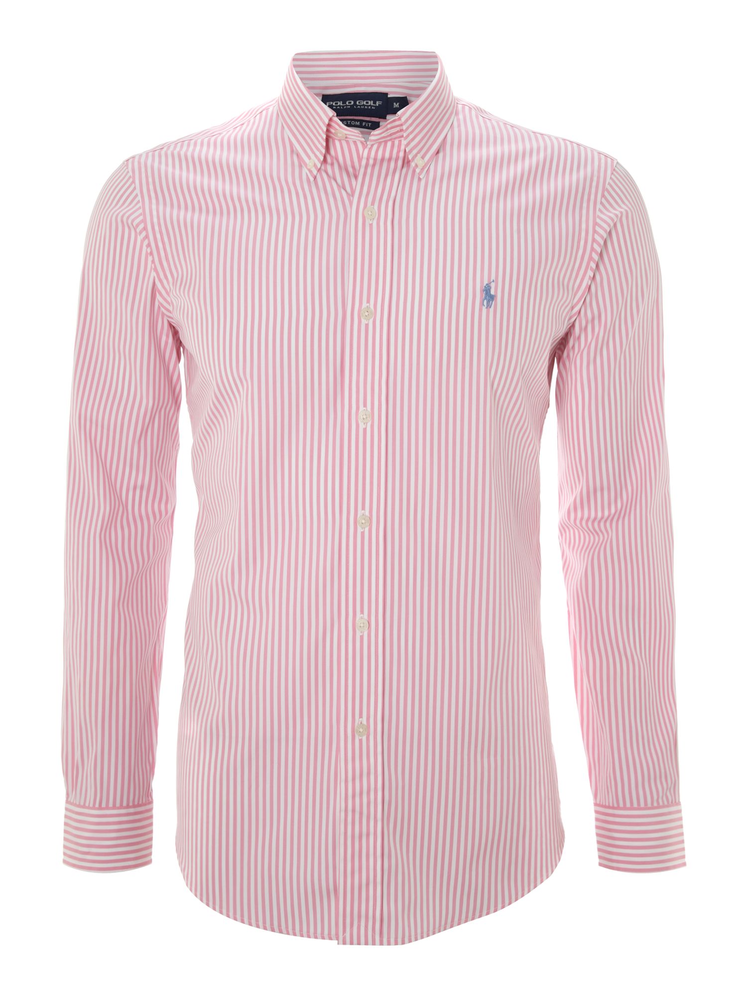 Ralph Lauren Golf Long Sleeved Bengal Striped Shirt in Pink for Men | Lyst