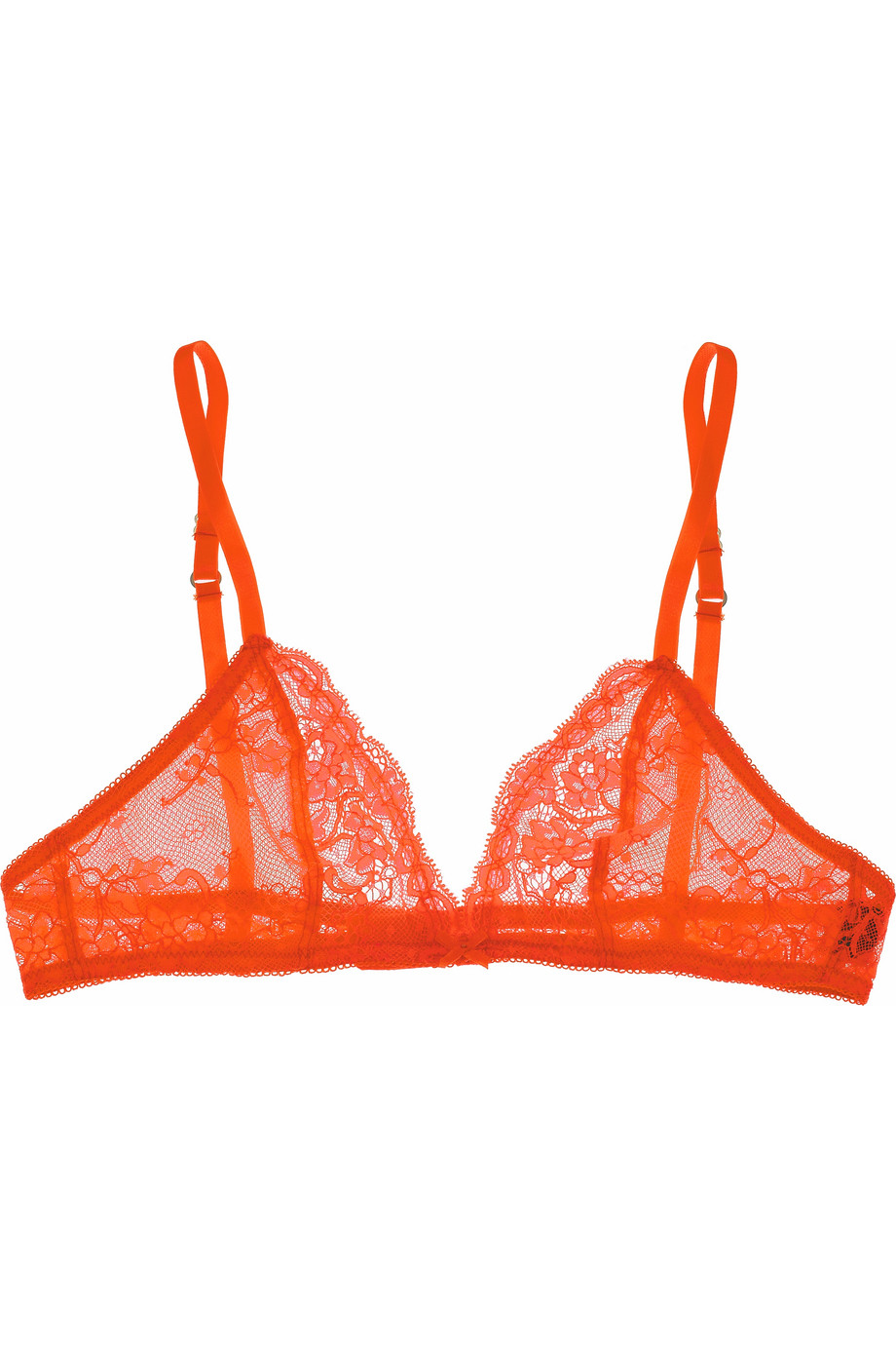 Lyst - Deborah marquit French Lace Soft-cup Bra in Orange