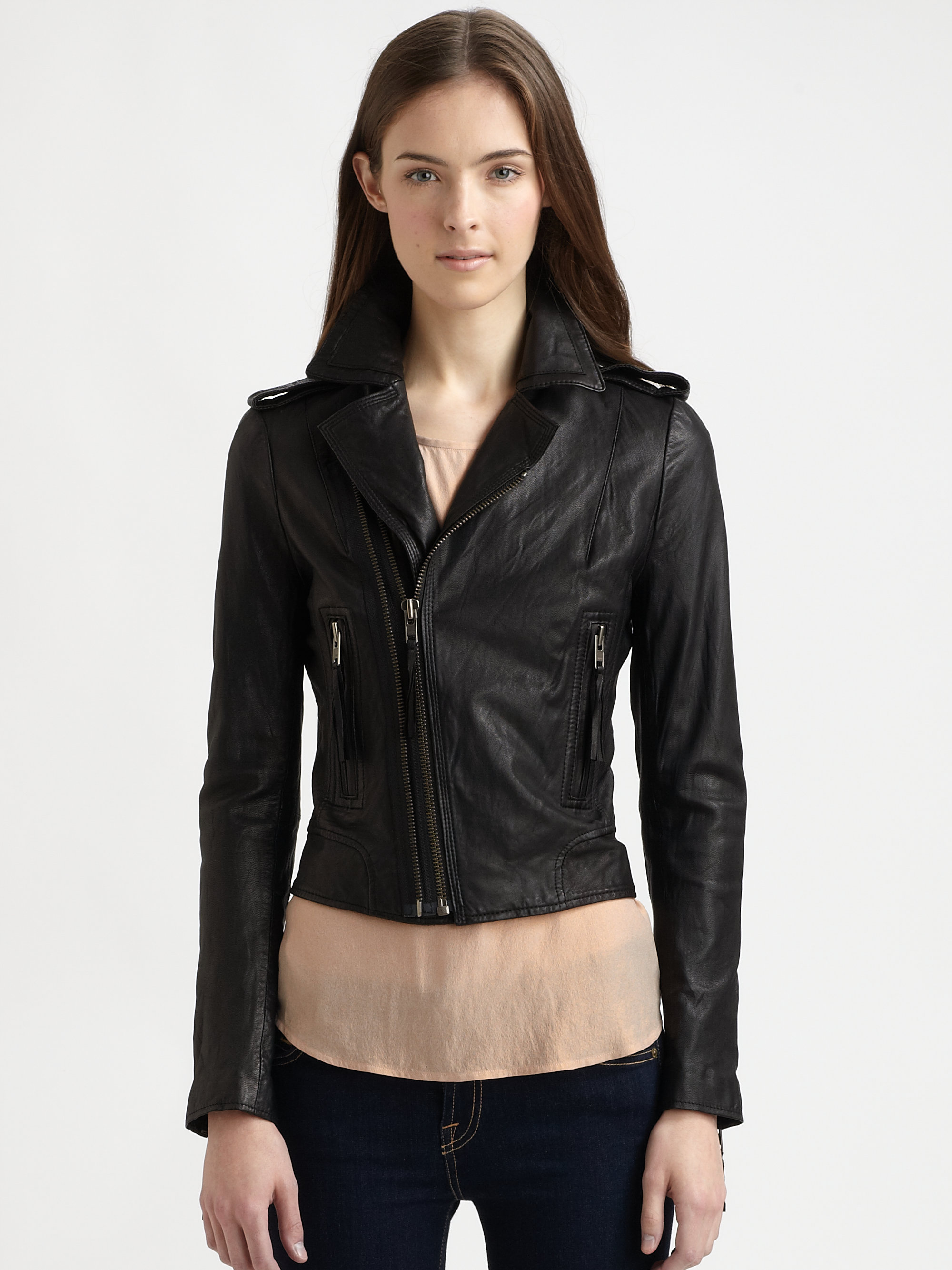 Lyst - Joie Ailey Leather Jacket in Black