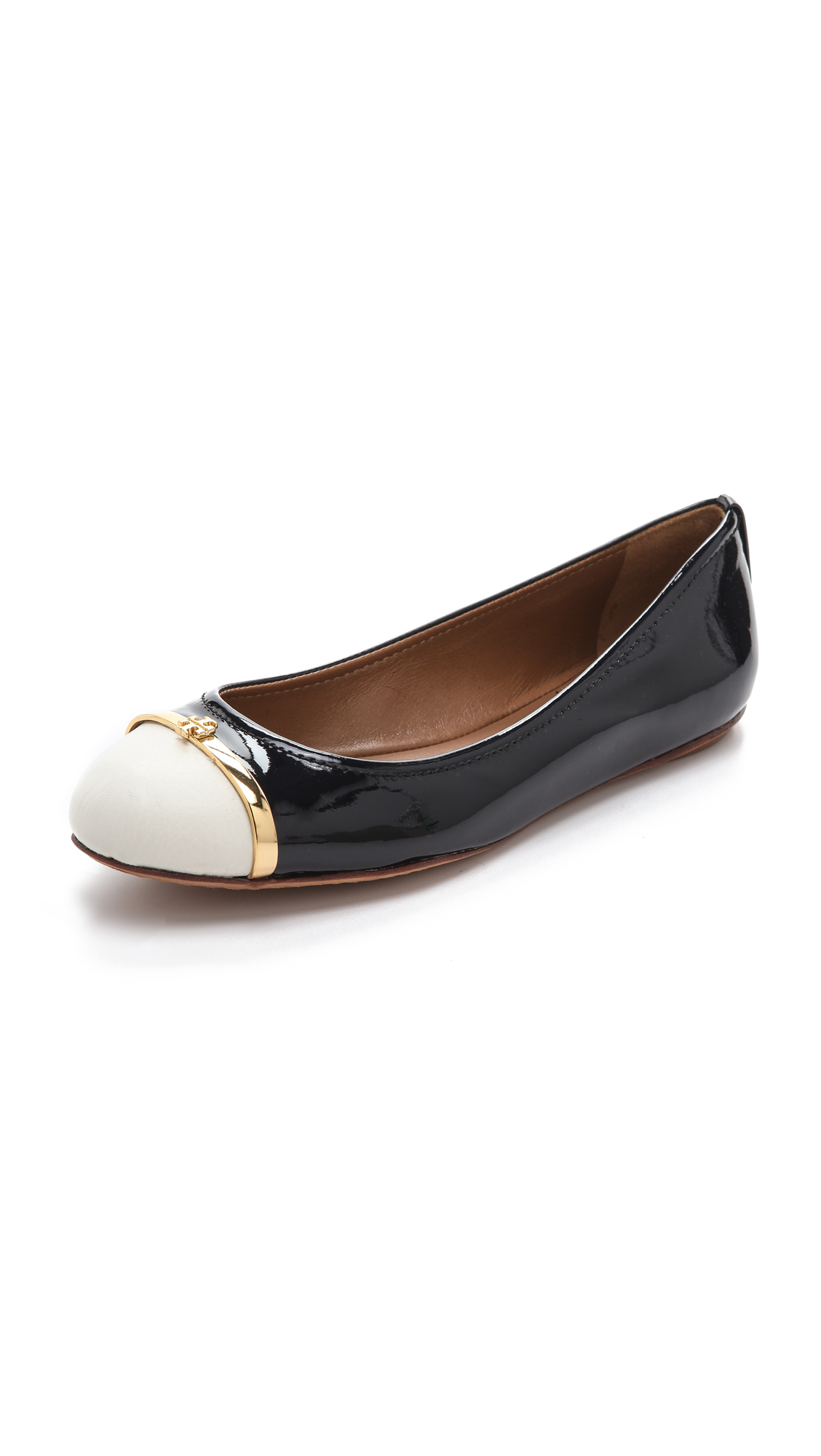 Lyst - Tory Burch Pacey Ballet Flats in Black