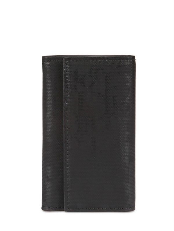 Dior homme Coated Canvas Logo Key Holder in Black for Men | Lyst  
