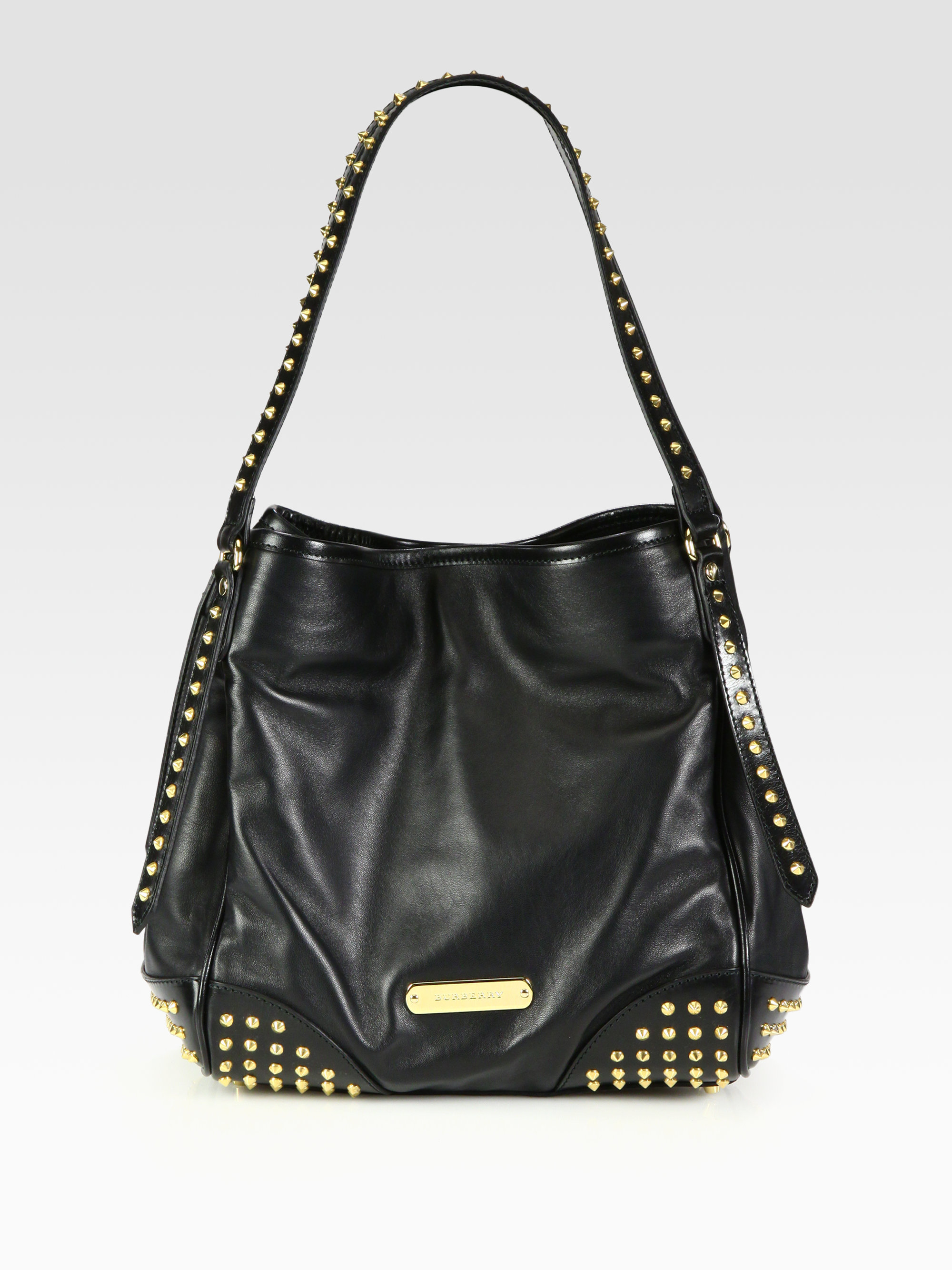 Lyst Burberry Studded Tote In Black Gallery