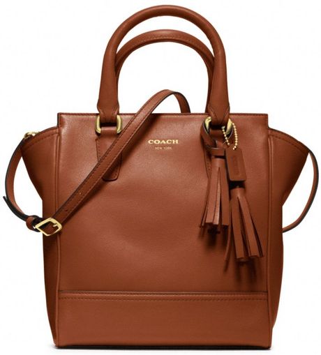 Coach Legacy Leather Mini Tanner in Brown (brass/cognac) | Lyst