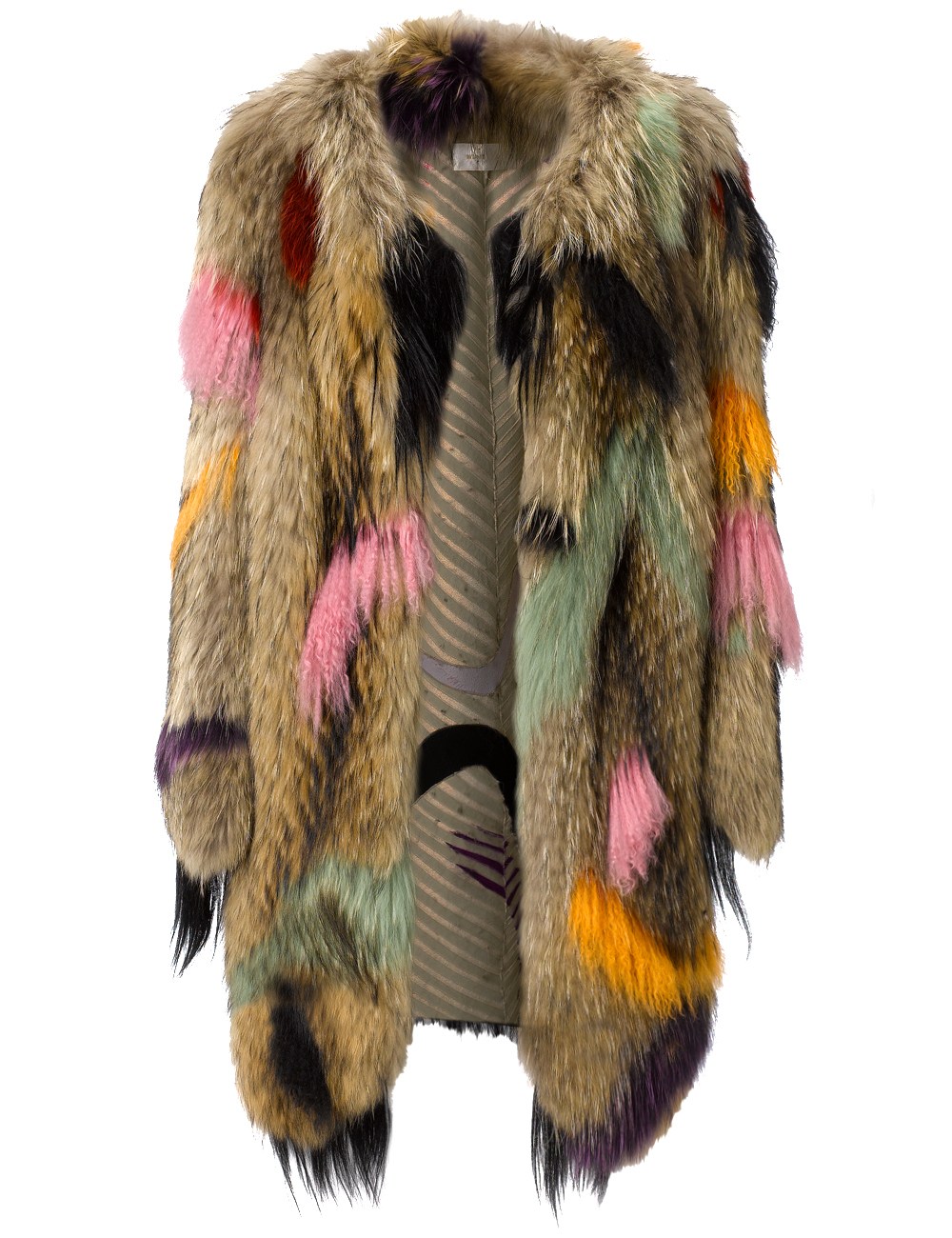 Wunderkind Dip Dyed Fur Coat in Multicolor (multi) | Lyst