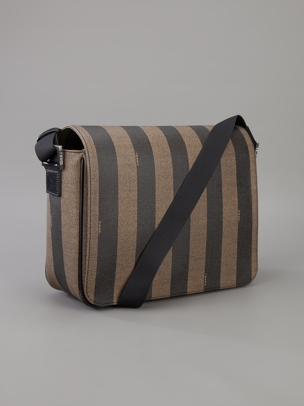 Lyst Fendi Striped Messenger Bag in Brown for Men