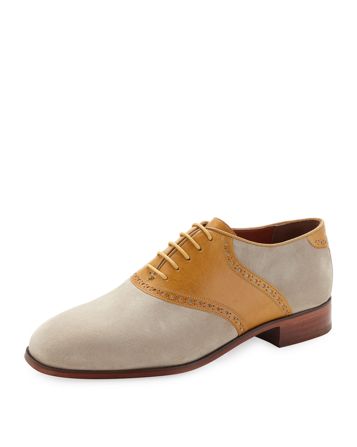 Florsheim By Duckie Brown Suedeleather Saddle Shoe in Gray for Men ...
