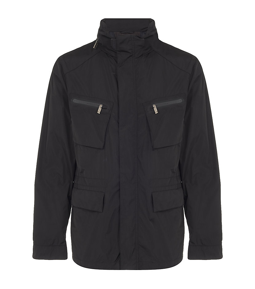 Zegna Sport Hydro Compact Field Jacket in Black for Men | Lyst