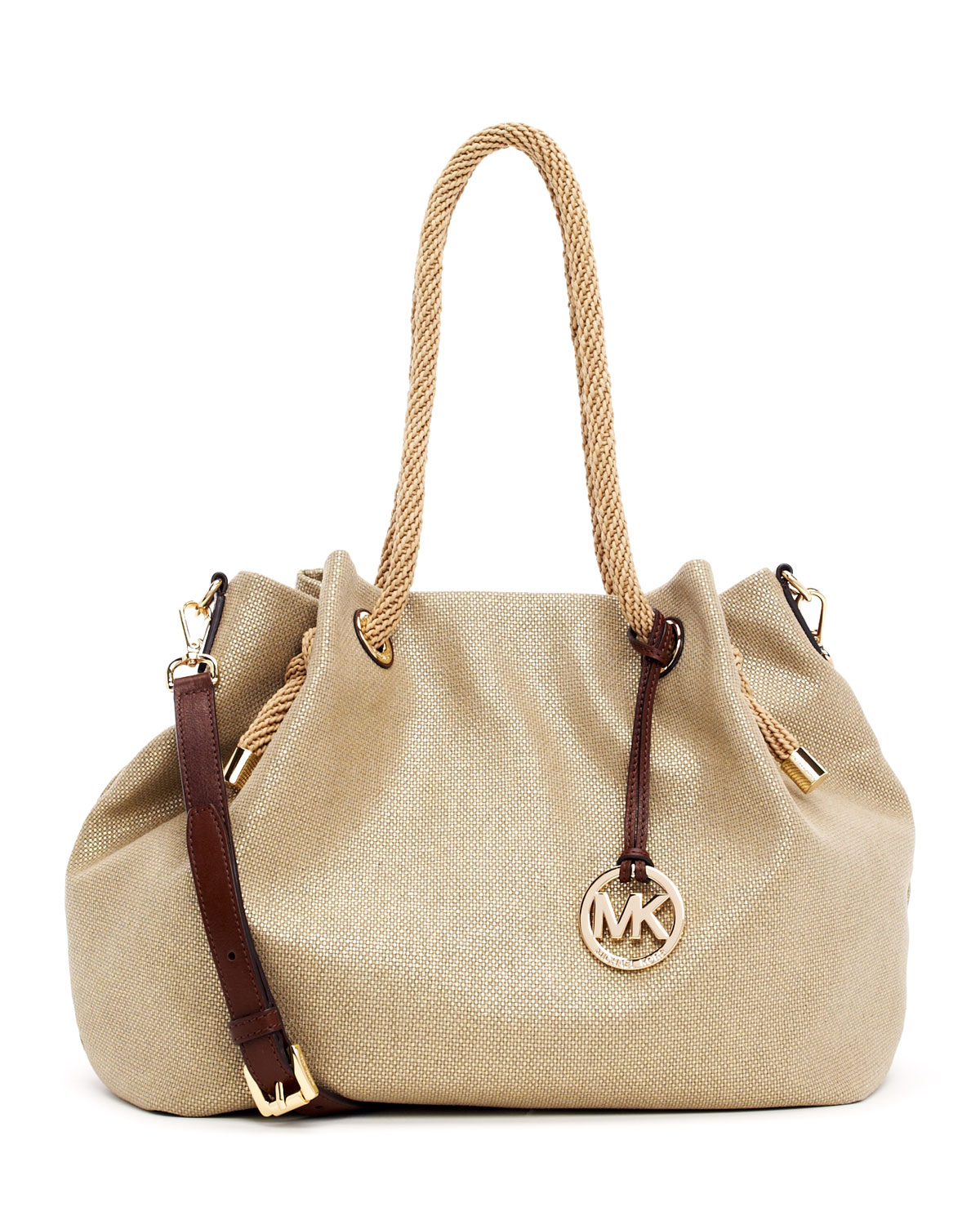 Lyst Michael Kors Large Marina Canvas Tote Bag With Strap Gallery