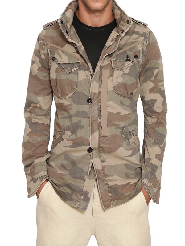 Lyst - Denham Heavy Cotton Drill Field Jacket in Natural for Men