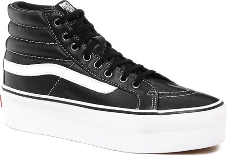 Vans Sk8hi Platform Black High Top Trainers in Black | Lyst