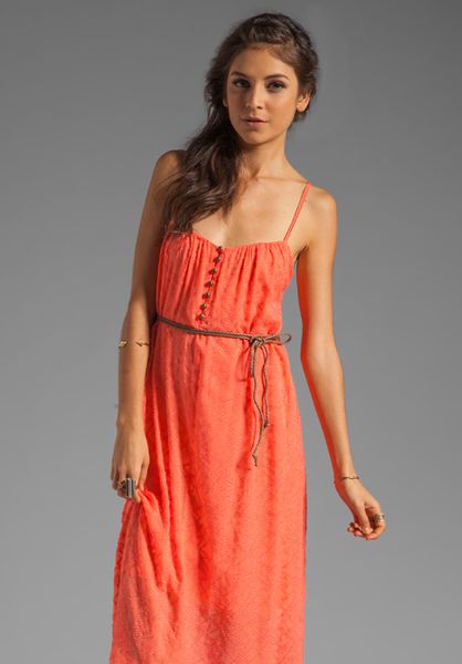 Twelfth Street Cynthia Vincent Florica Belted High Low Dress in Orange ...