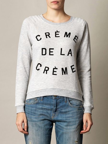Zoe Karssen Creme De La Creme Sweatshirt in Gray (grey) | Lyst