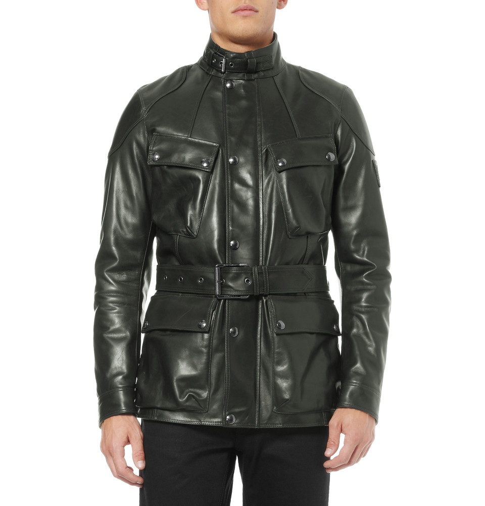 Belstaff Preston Leather Jacket in Black for Men | Lyst