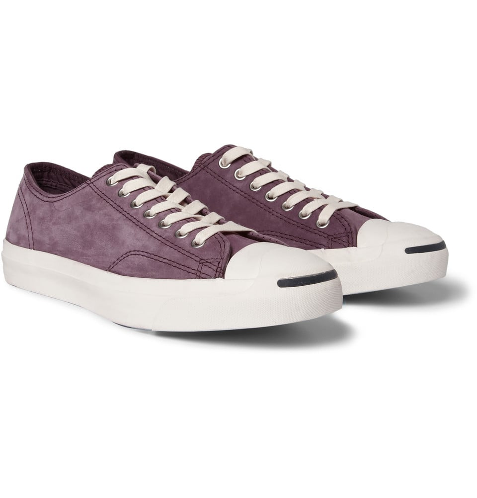 Converse Jack Purcell Nubuck Leather Sneakers in Purple for Men ...