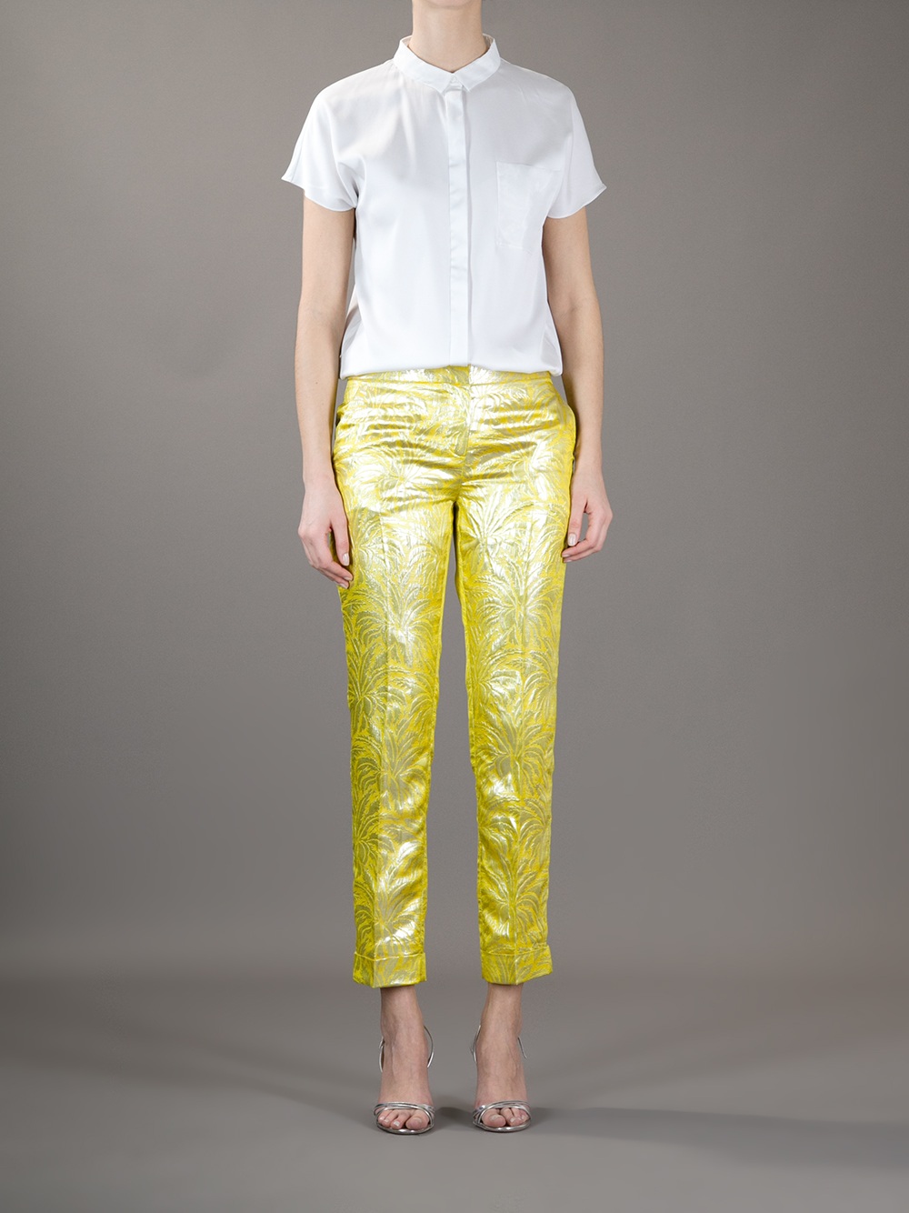 yellow trouser pants