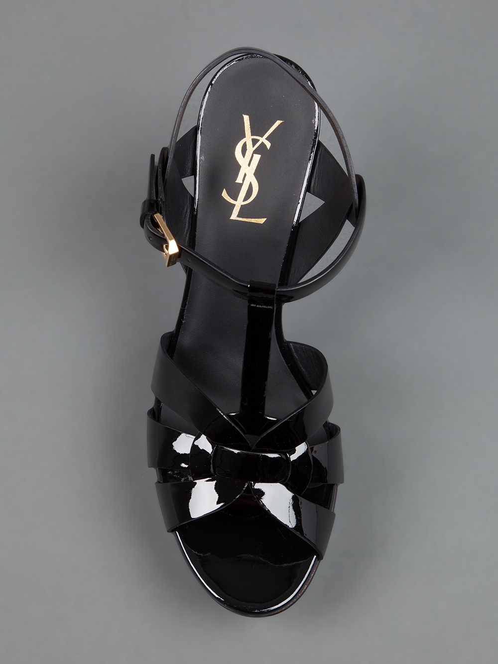 Saint laurent 'tribute' Sandals in Black | Lyst