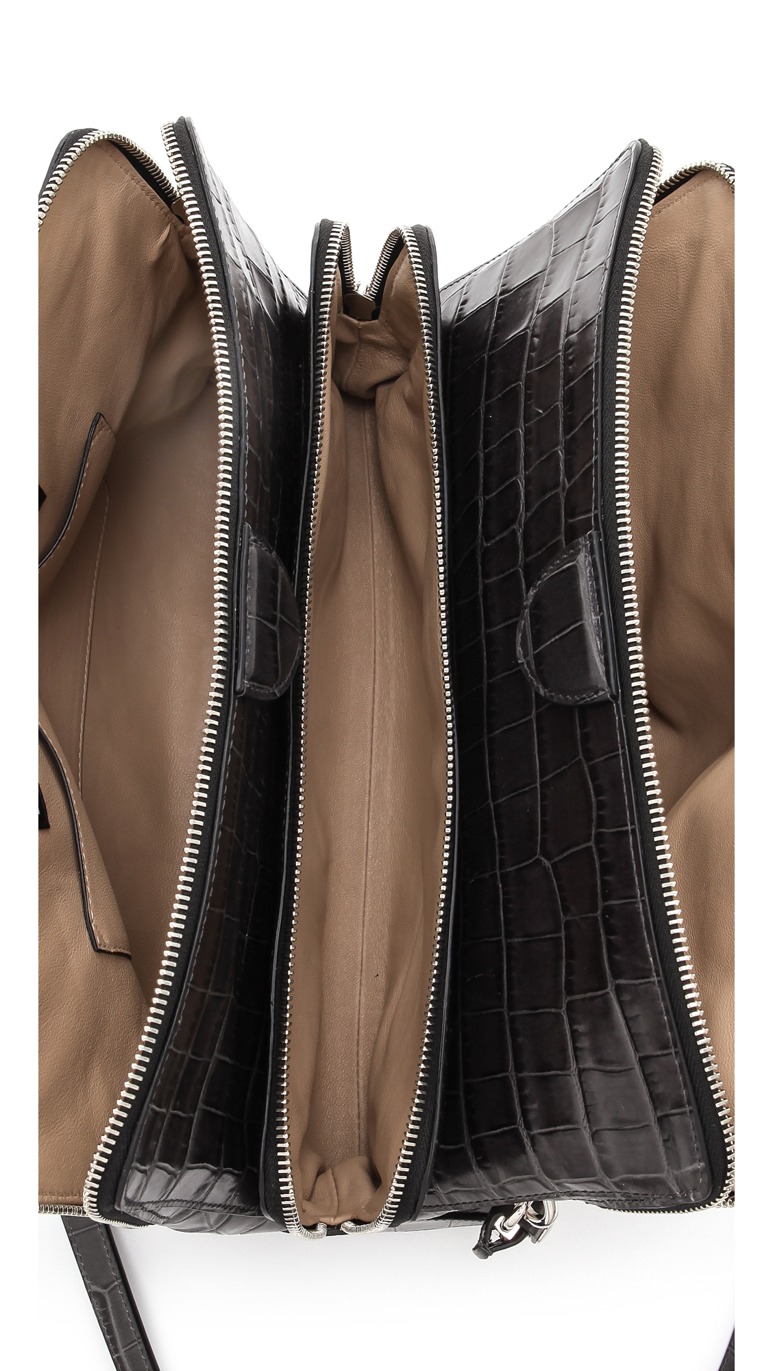 Lyst Rochas Zip Bag With 3 Compartments In Black Gallery