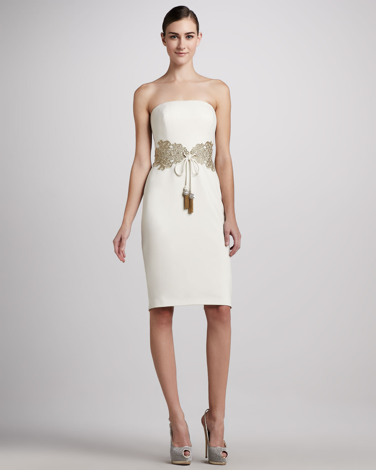 Badgley Mischka Cocktail Dress with Tulle