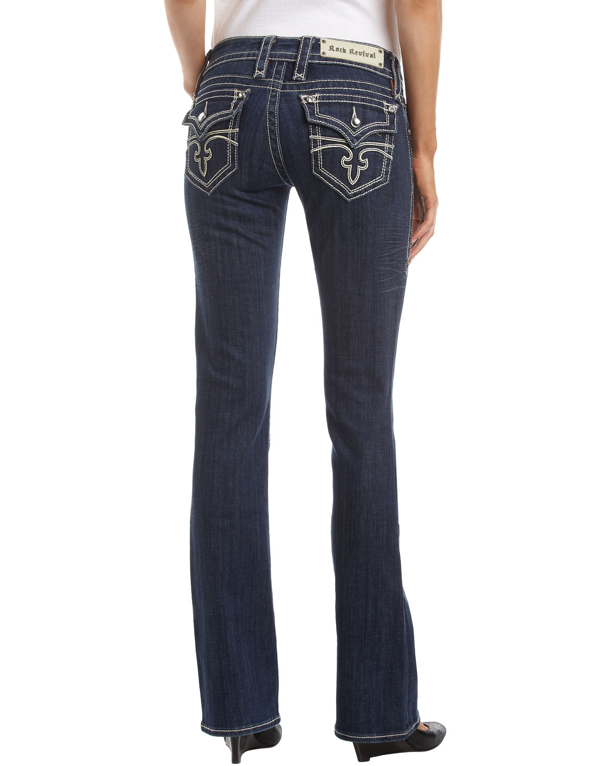 Lyst - Rock Revival Bootcut Celine Jeans in Blue