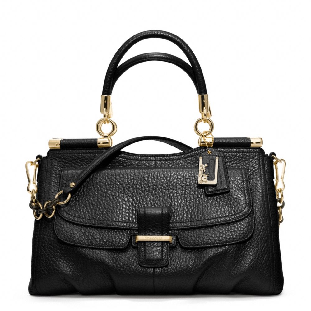Lyst - Coach Madison Pinnacle Pebbled Leather Carrie in Black