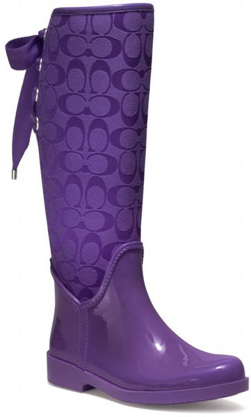 Coach Tristee Spring Nylex Insole Rainboot in Purple (violet/violet) | Lyst