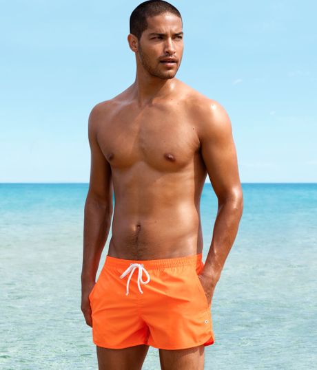 H&m Swim Shorts in Orange for Men | Lyst
