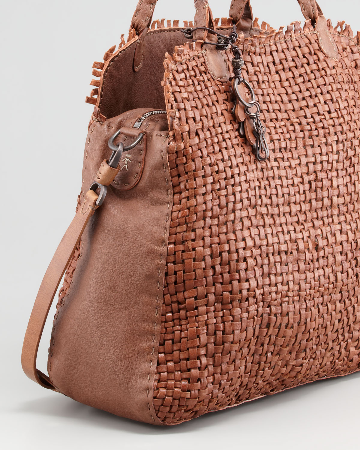 Lyst Henry Beguelin Woven Leather Tote Bag In Brown Gallery