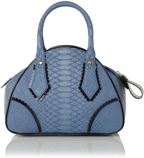 Vivienne Westwood Small Frilly Snake Dome Bag in Blue | Lyst