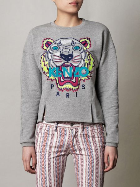 Kenzo Tiger Embroidered Sweater in Multicolor (tiger) | Lyst