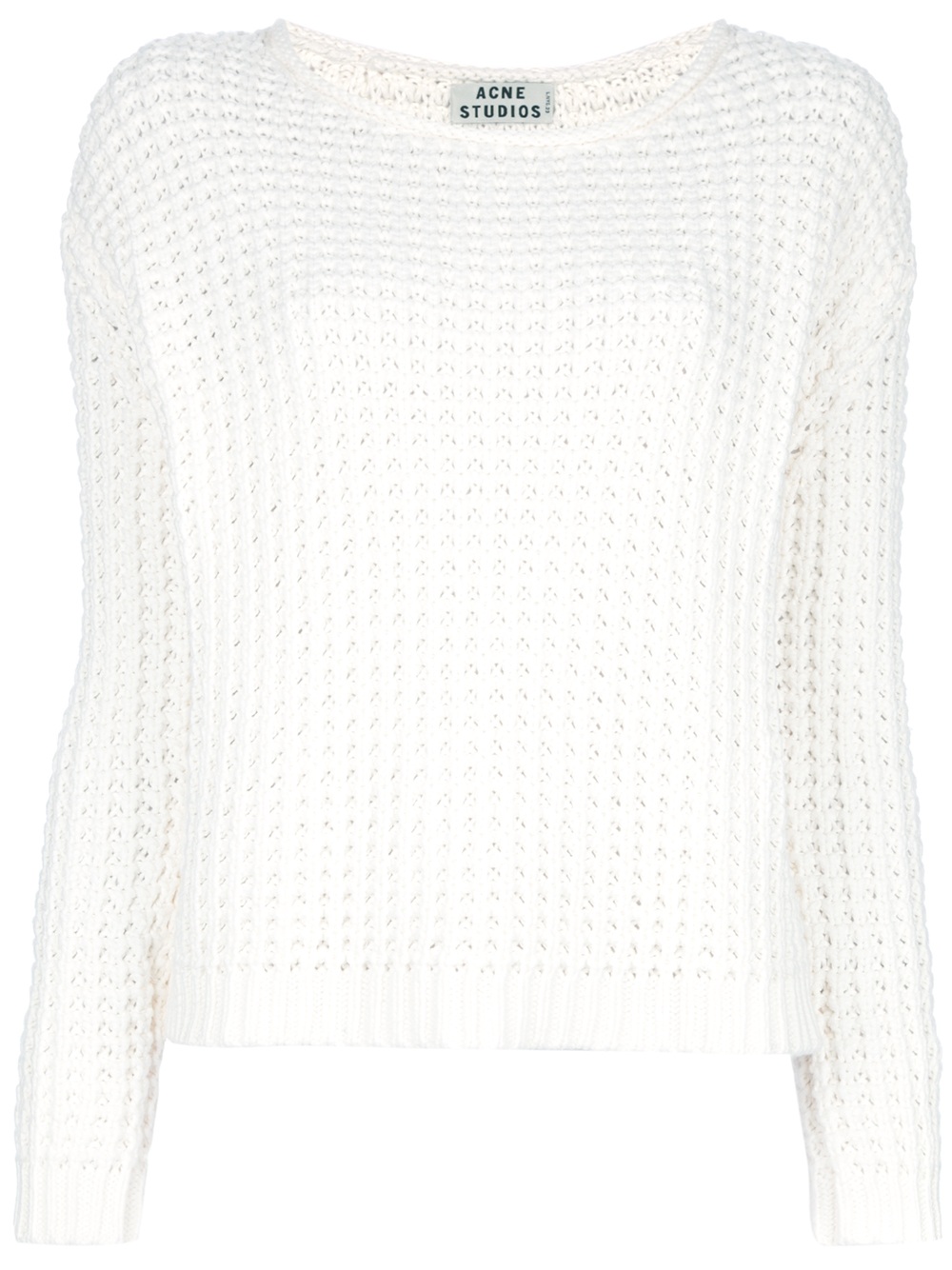 Acne Studios Sapata Solid Sweater in White | Lyst