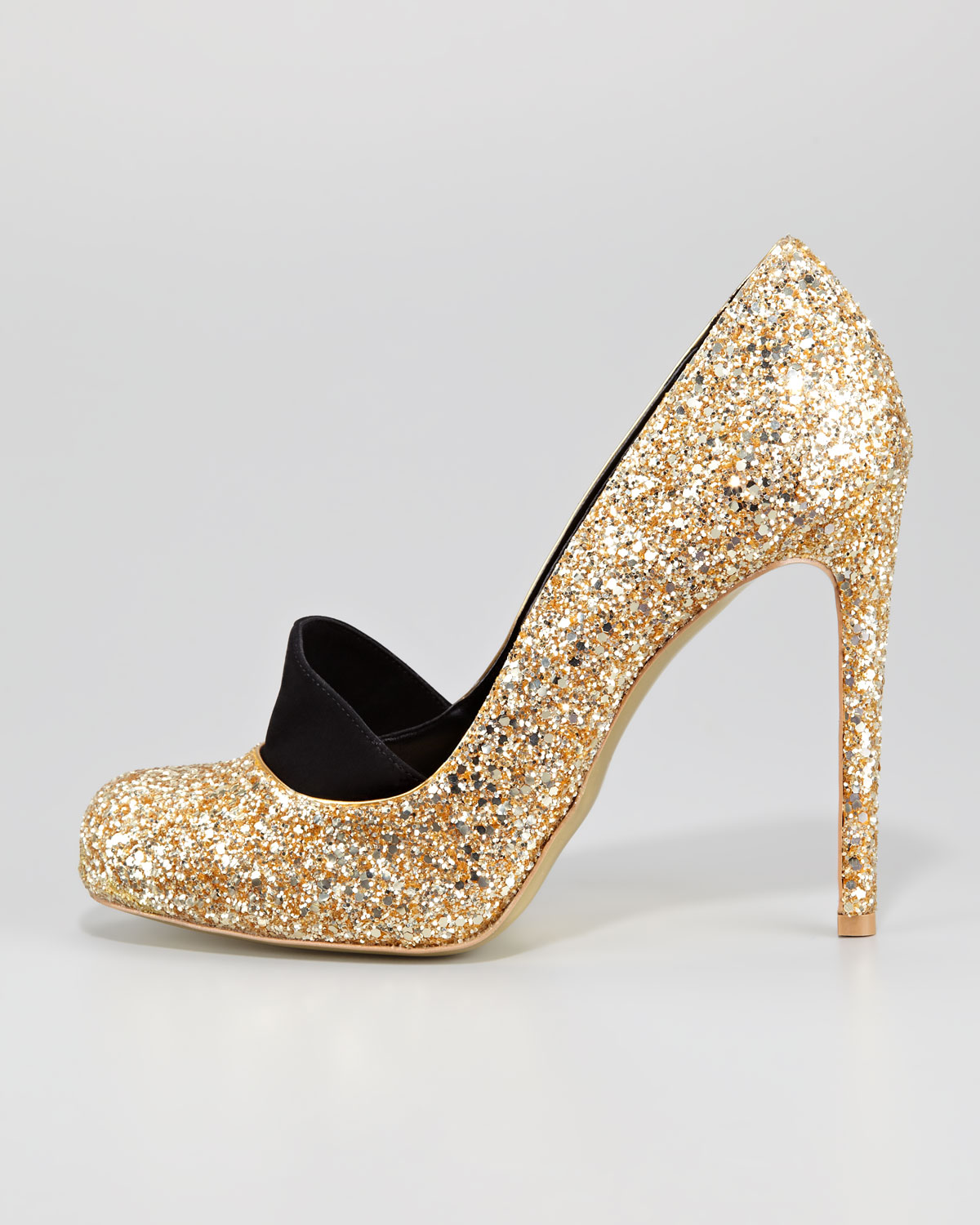 Lyst - Stella Mccartney Bon Bon Glitter Shoe in Metallic
