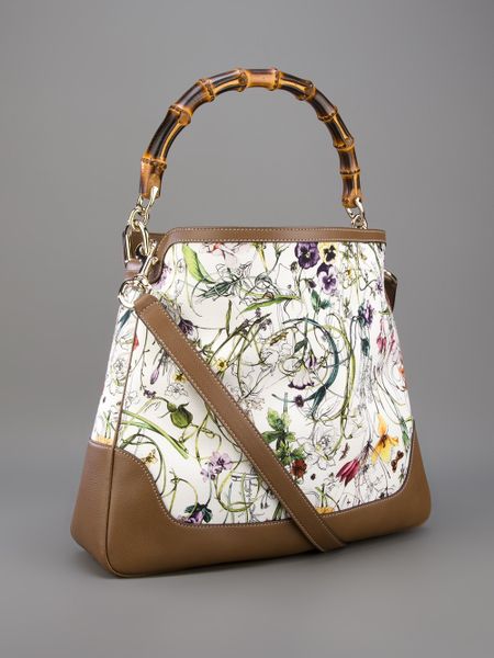 Gucci Floral Tote in Floral | Lyst