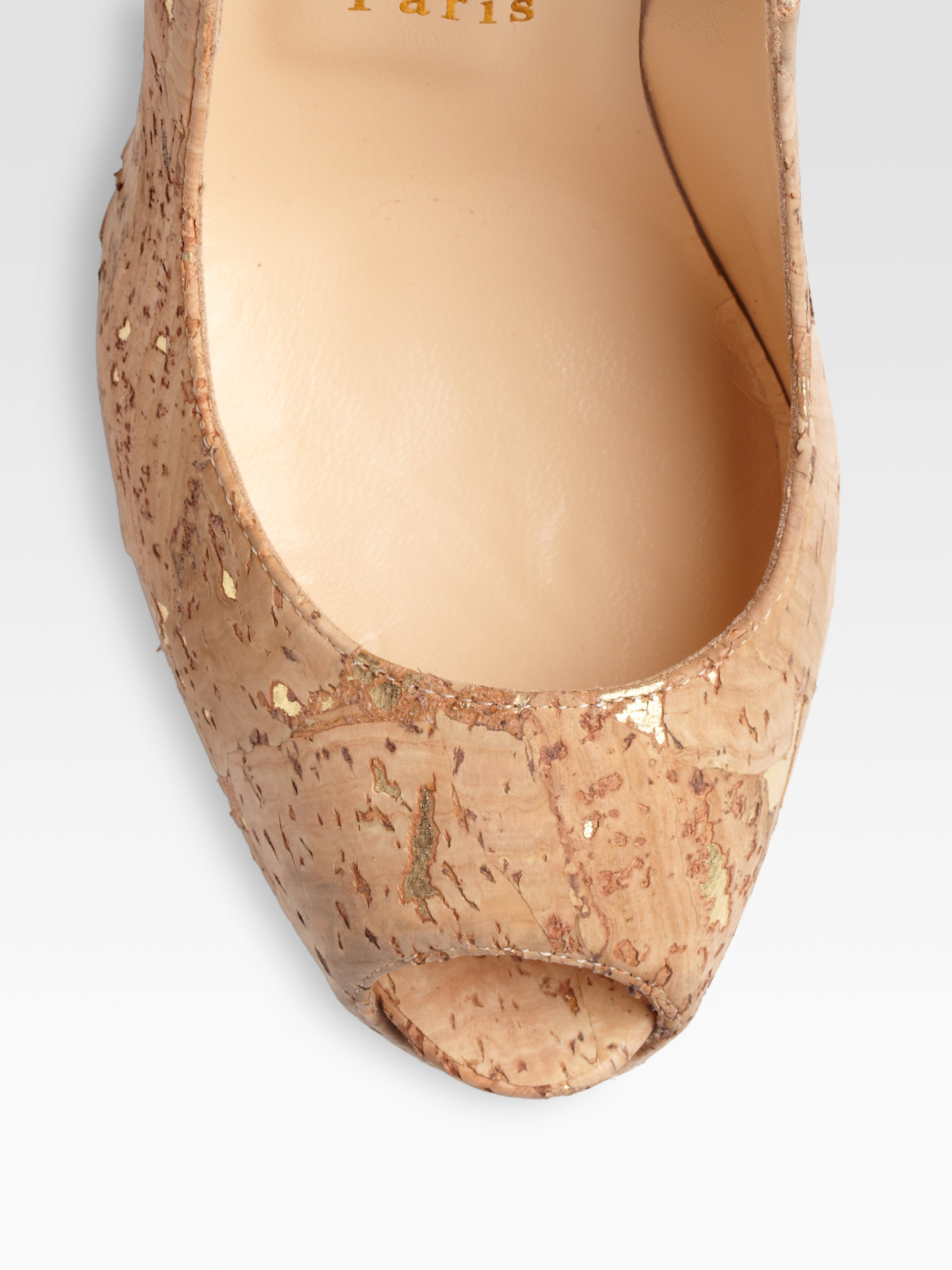 Artesur ? christian louboutin Bianca Gold Cork