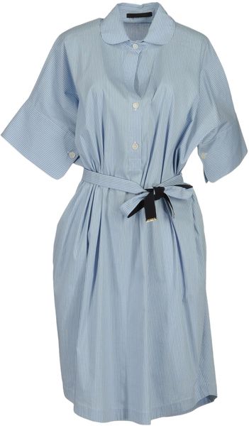 Les Copains Short Dress in Blue | Lyst